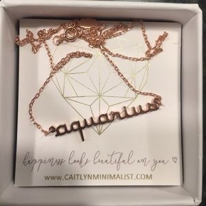 New in box handmade “Aquarius” necklace from Etsy